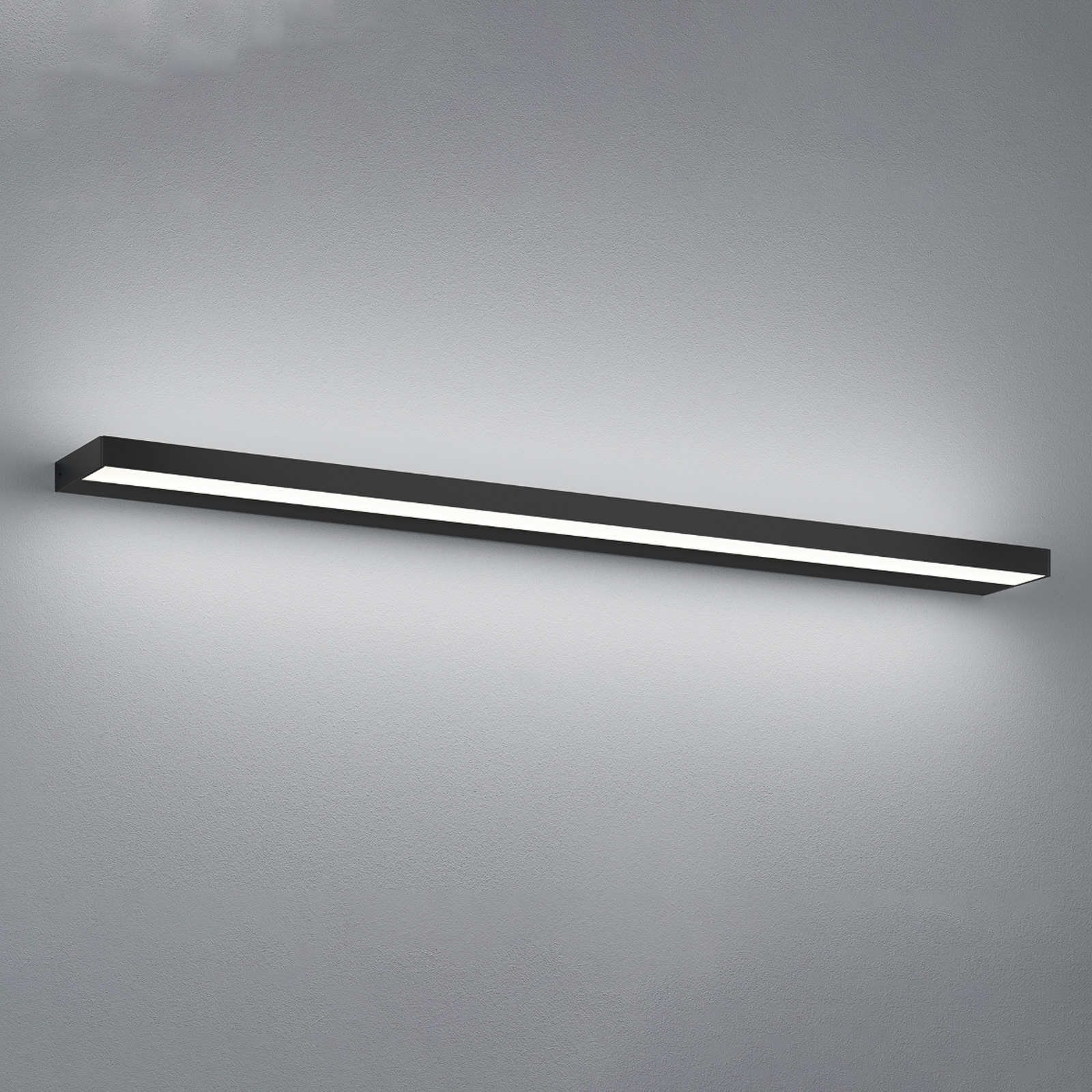 Helestra Slate LED wall light, matt black 90 cm
